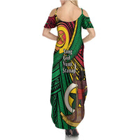 Halo Vanuatu Summer Maxi Dress Happy 46th Independence Anniversary LT14 - Polynesian Pride