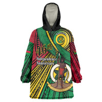 Halo Vanuatu Wearable Blanket Hoodie Happy 46th Independence Anniversary LT14 One Size Black - Polynesian Pride