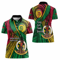 Halo Vanuatu Women Polo Shirt Happy 46th Independence Anniversary LT14 - Polynesian Pride