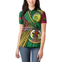 Halo Vanuatu Women Polo Shirt Happy 45th Independence Anniversary