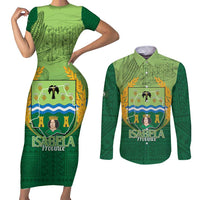 Isabela Philippines Couples Matching Short Sleeve Bodycon Dress and Long Sleeve Button Shirt Queen Province Of The North