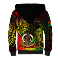 Polynesian Pride Vanuatu Sherpa Hoodie Reggae Polynesia Long God Yumi Stanap LT14 - Polynesian Pride