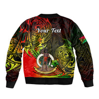 Personalised Vanuatu Bomber Jacket Reggae Polynesia Long God Yumi Stanap LT14 - Polynesian Pride