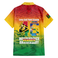 Vanuatu Indipendens Dei Family Matching Off Shoulder Short Dress and Hawaiian Shirt Yumi 46th Independence Anniversary LT14 - Polynesian Pride