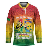 Vanuatu Indipendens Dei Hockey Jersey Yumi 46th Independence Anniversary LT14 Unisex Reggae - Polynesian Pride