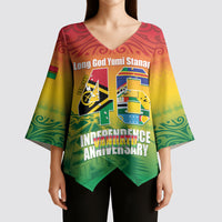 Vanuatu Indipendens Dei Kimono Sleeve Blouse Yumi 46th Independence Anniversary