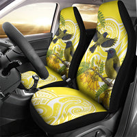 Bellbird New Zealand Car Seat Cover Korimako Kowhai Maori Pattern