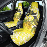 Bellbird New Zealand Car Seat Cover Korimako Kowhai Maori Pattern
