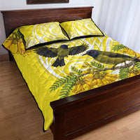 Bellbird New Zealand Quilt Bed Set Korimako Kowhai Maori Pattern LT14 - Polynesian Pride