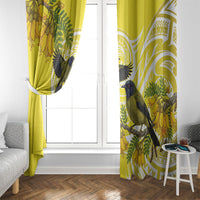 Bellbird New Zealand Window Curtain Korimako Kowhai Maori Pattern