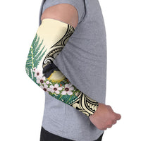Endemic Tomtit New Zealand Arm Sleeves Miromiro Manuka Silver Fern Maori Pattern