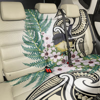 Endemic Tomtit New Zealand Back Car Seat Cover Miromiro Manuka Silver Fern Maori Pattern