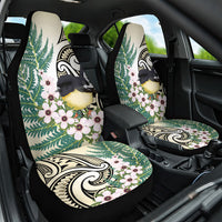 Endemic Tomtit New Zealand Car Seat Cover Miromiro Manuka Silver Fern Maori Pattern LT14 One Size Cream - Polynesian Pride