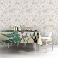 Endemic Tomtit New Zealand Tablecloth Miromiro Manuka Silver Fern Maori Pattern