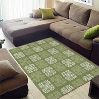 Vesuvian Green Palaka Quilt Hawaii Area Rug Traditional Hawaii-plaid Pattern - Polynesian Pride