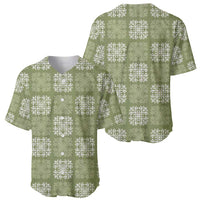 Vesuvian Green Palaka Quilt Hawaii Baseball Jersey Traditional Hawaii-plaid Pattern - Polynesian Pride