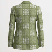Vesuvian Green Palaka Quilt Hawaii Blazer Traditional Hawaii-plaid Pattern - Polynesian Pride
