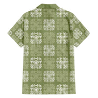 Vesuvian Green Palaka Quilt Hawaii Family Matching Puletasi and Hawaiian Shirt Traditional Hawaii-plaid Pattern - Polynesian Pride