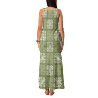 Vesuvian Green Palaka Quilt Hawaii Family Matching Tank Maxi Dress and Hawaiian Shirt Traditional Hawaii-plaid Pattern - Polynesian Pride