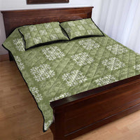 Vesuvian Green Palaka Quilt Hawaii Quilt Bed Set Traditional Hawaii-plaid Pattern - Polynesian Pride