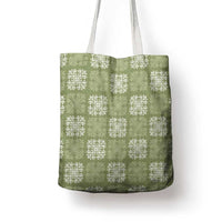 Vesuvian Green Palaka Quilt Hawaii Tote Bag Traditional Hawaii-plaid Pattern - Polynesian Pride