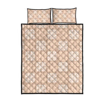 Beige Palaka Quilt Hawaii Quilt Bed Set Traditional Hawaii-plaid Pattern - Polynesian Pride
