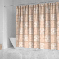 Beige Palaka Quilt Hawaii Shower Curtain Traditional Hawaii-plaid Pattern - Polynesian Pride