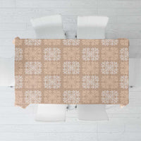 Beige Palaka Quilt Hawaii Tablecloth Traditional Hawaii-plaid Pattern - Polynesian Pride