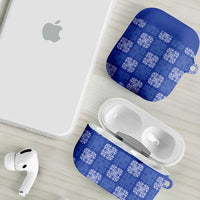 Royal Blue Palaka Quilt Hawaii AirPods Case Traditional Hawaii-plaid Pattern - Polynesian Pride