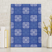 Royal Blue Palaka Quilt Hawaii Canvas Wall Art Traditional Hawaii-plaid Pattern - Polynesian Pride