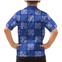 Royal Blue Palaka Quilt Hawaii Family Matching Mermaid Dress and Hawaiian Shirt Traditional Hawaii-plaid Pattern - Polynesian Pride
