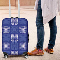 Royal Blue Palaka Quilt Hawaii Luggage Cover Traditional Hawaii-plaid Pattern - Polynesian Pride