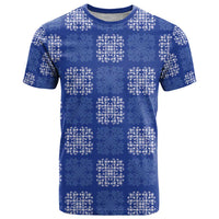 Royal Blue Palaka Quilt Hawaii T Shirt Traditional Hawaii-plaid Pattern - Polynesian Pride