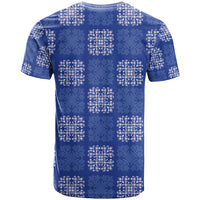 Royal Blue Palaka Quilt Hawaii T Shirt Traditional Hawaii-plaid Pattern - Polynesian Pride