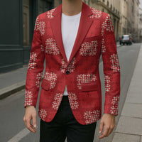 Red Palaka Quilt Hawaii Blazer Traditional Hawaii-plaid Pattern - Polynesian Pride