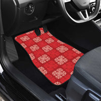 Red Palaka Quilt Hawaii Car Mats Traditional Hawaii-plaid Pattern - Polynesian Pride