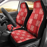 Red Palaka Quilt Hawaii Car Seat Cover Traditional Hawaii-plaid Pattern - Polynesian Pride