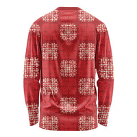 Red Palaka Quilt Hawaii Long Sleeve Shirt Traditional Hawaii-plaid Pattern - Polynesian Pride