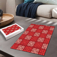 Red Palaka Quilt Hawaii Puzzle Traditional Hawaii-plaid Pattern - Polynesian Pride