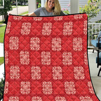 Red Palaka Quilt Hawaii Quilt Traditional Hawaii-plaid Pattern - Polynesian Pride