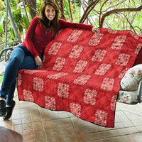 Red Palaka Quilt Hawaii Quilt Traditional Hawaii-plaid Pattern - Polynesian Pride