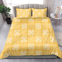 Yellow Palaka Quilt Hawaii Bedding Set Traditional Hawaii-plaid Pattern - Polynesian Pride