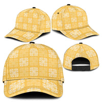 Yellow Palaka Quilt Hawaii Classic Cap Traditional Hawaii-plaid Pattern - Polynesian Pride