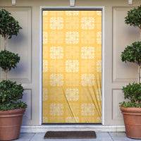 Yellow Palaka Quilt Hawaii Door Cover Traditional Hawaii-plaid Pattern - Polynesian Pride