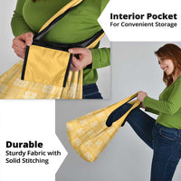 Yellow Palaka Quilt Hawaii Grocery Bag Traditional Hawaii-plaid Pattern - Polynesian Pride