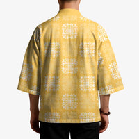 Yellow Palaka Quilt Hawaii Kimono Traditional Hawaii-plaid Pattern - Polynesian Pride