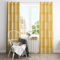 Yellow Palaka Quilt Hawaii Window Curtain Traditional Hawaii-plaid Pattern - Polynesian Pride