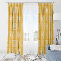 Yellow Palaka Quilt Hawaii Window Curtain Traditional Hawaii-plaid Pattern - Polynesian Pride