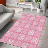 Pink Palaka Quilt Hawaii Area Rug Traditional Hawaii-plaid Pattern - Polynesian Pride