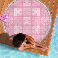 Pink Palaka Quilt Hawaii Beach Blanket Traditional Hawaii-plaid Pattern - Polynesian Pride